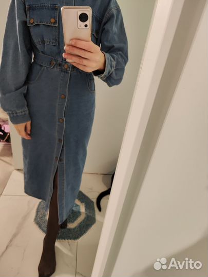 Джинсовое платье 42