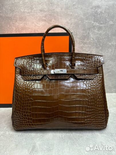 Женская сумка Hermes Birkin 35 Crocodile