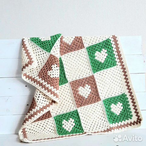 Плед детский вязаный ручная работа