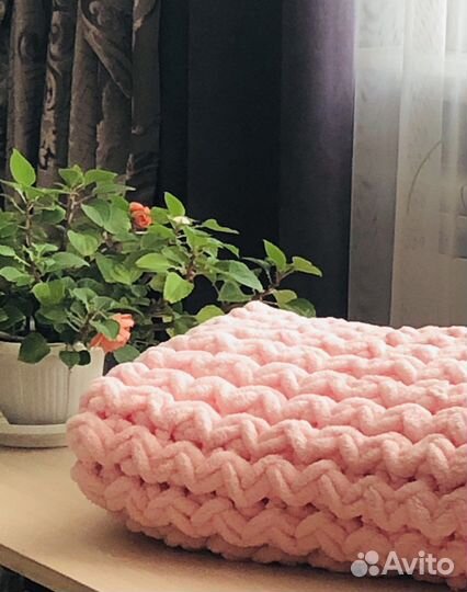 Плед детский вязаный ручная работа