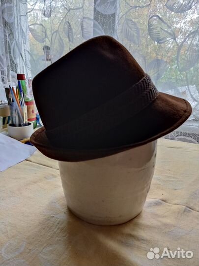 Шляпа Времён СССР, велюровая, мужская