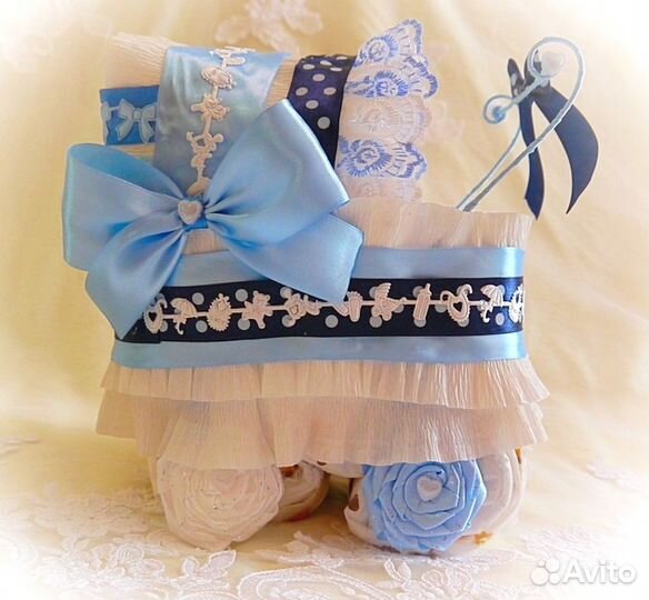 Торт из памперсов для мальчика