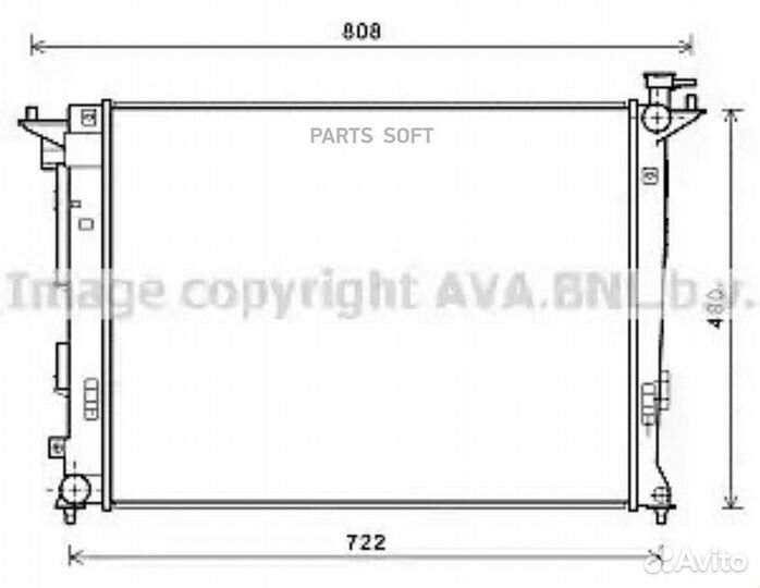 Радиатор охлаждения hyundai IX35 Tucson KIA Sporta