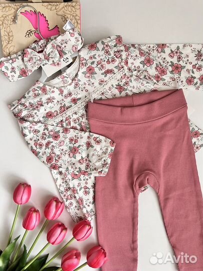 Комплект костюм 3в1 C&A 50 56 68 лето