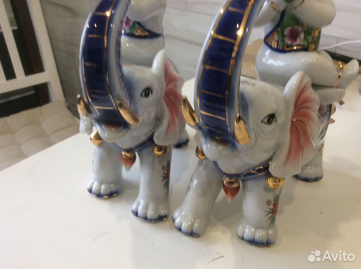 Парные фарфоровые статуэтки Китай большие