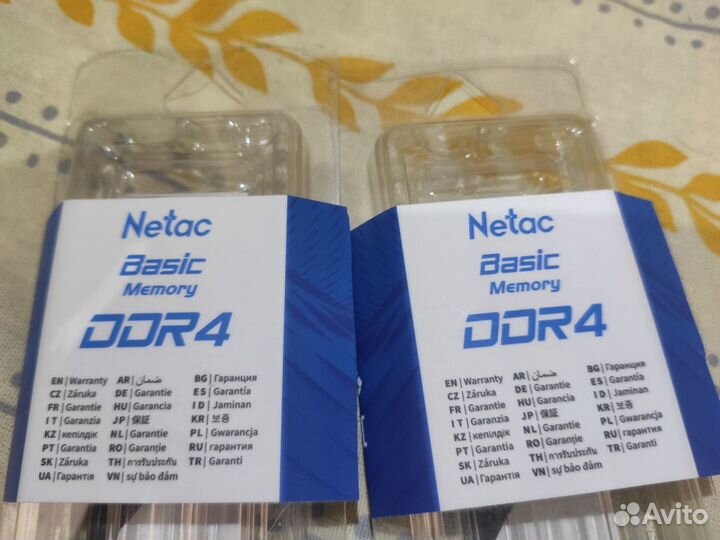 SO-dimm Netac (ntbsd4N32SP-16N) DDR4 16Gb 3200 2шт
