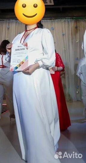 Белое платье 56 р-р