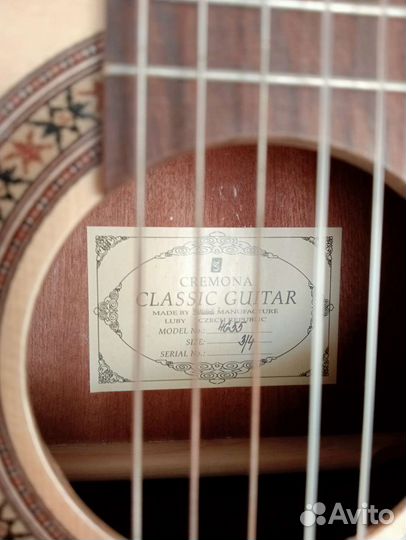 Классическая гитара 3/4 cremona бу
