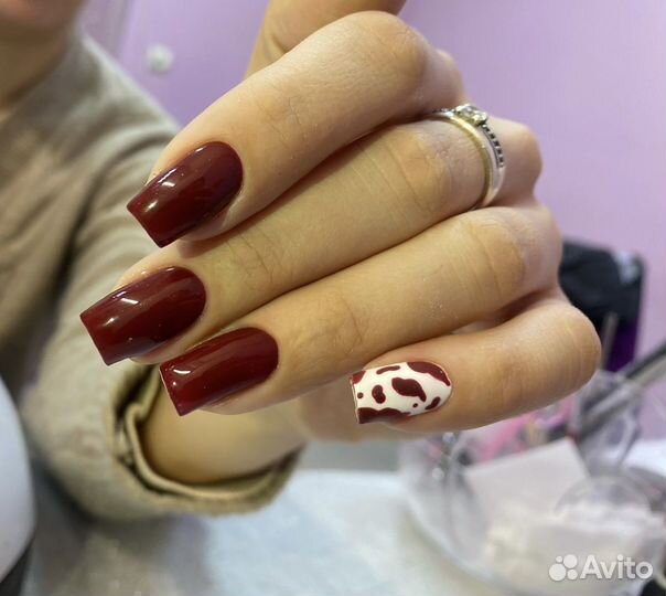 Маникюр покрытие наращивание