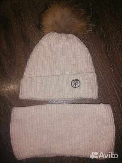 Шапка+снуд для девочки