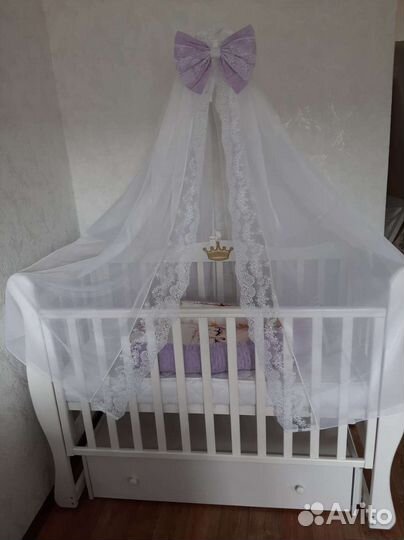 Бортики в кроватку для девочки