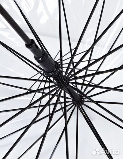 Зонт трость женский прозрачный