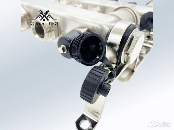 Коллектор с расходомерами и кранами TIM 6 выходов