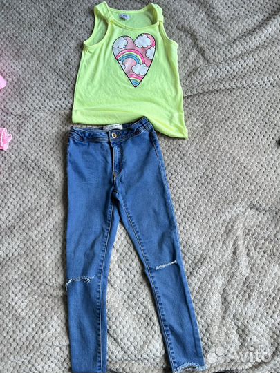 Фирменные вещи для девочки 120-130