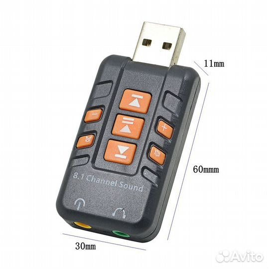 Звуковая карта (подключение наушников через USB)