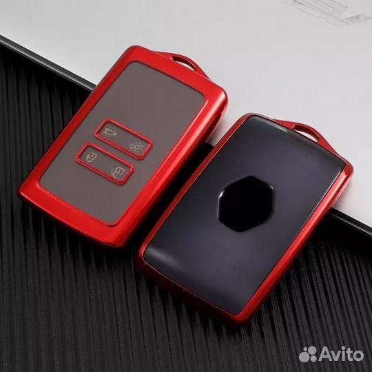 Чехол для ключа Renault / Рено TPU red