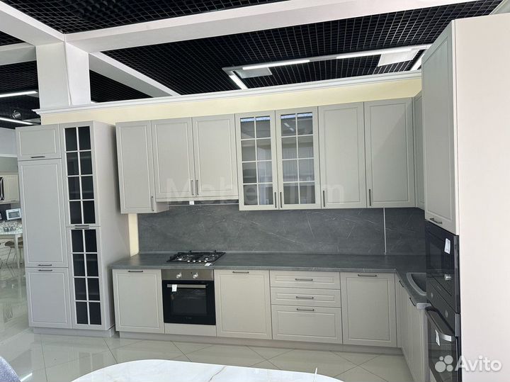 Кухонный гарнитур Лориан 3.6 на 1.5 метра Серый