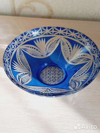 Ваза цветной хрусталь СССР