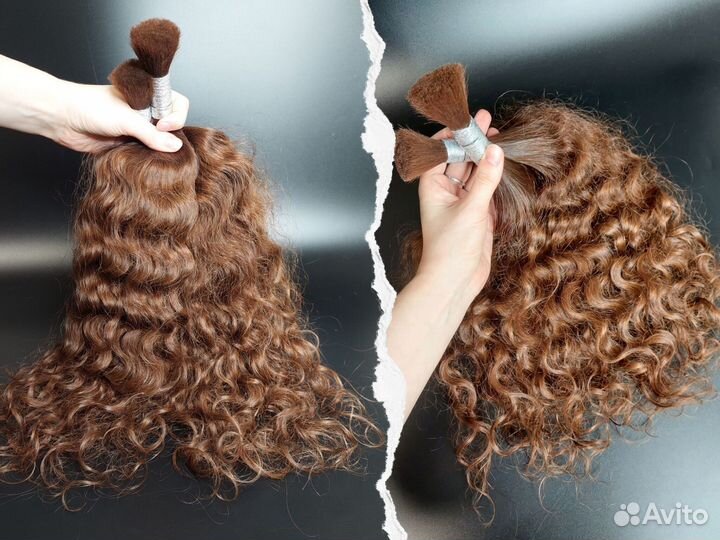 Волосы в срезе кудрявые