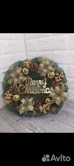 Новогодний венок размер 50 см