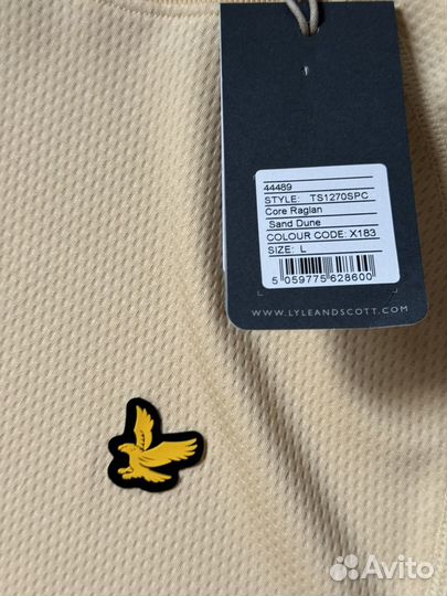 Футболка L Lyle & Scott бежевая спорт оригинал