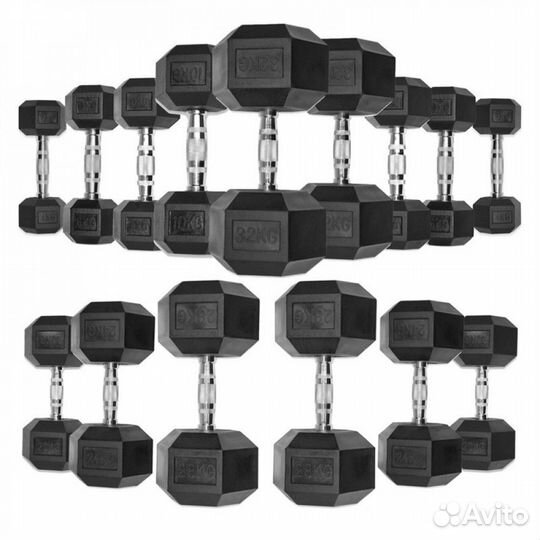 Гантельный ряд, гантели 250кг. В наличии и др.вес