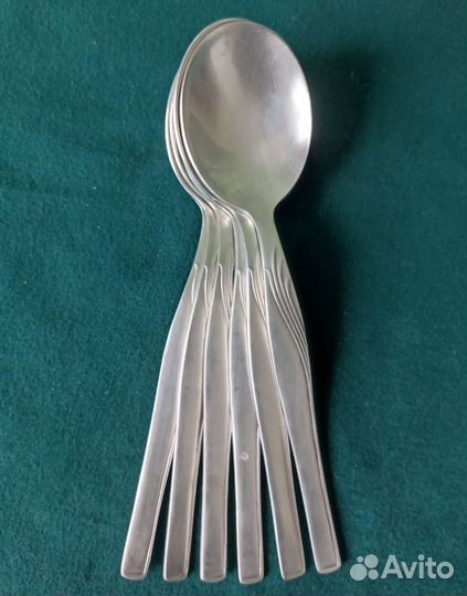 Набор чайных мельхиоровых ложек с позолотой СССР