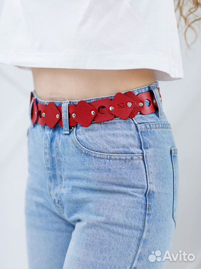 Ремень женский с люверсами, 3,5 см ширина, 92- 125
