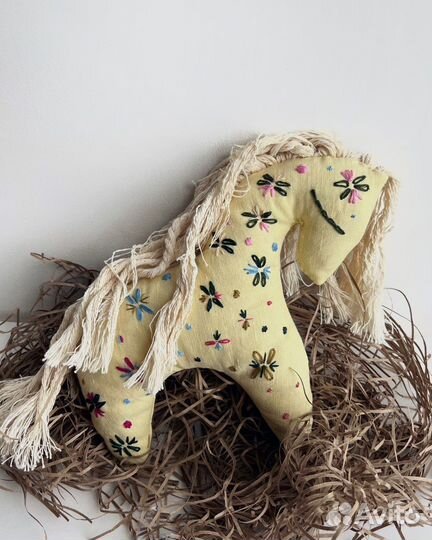 Текстильная игрушка Лошадка Подарок Вышивка