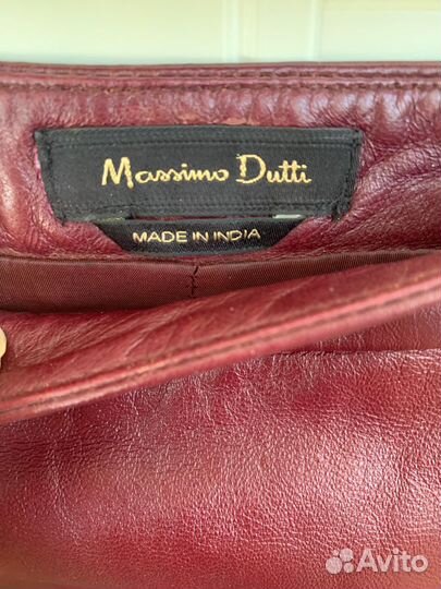 Кожаная юбка Massimo Dutti