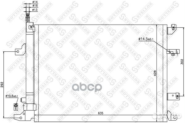 10-45214-SX радиатор конд Volvo C70/S60/S80/V7