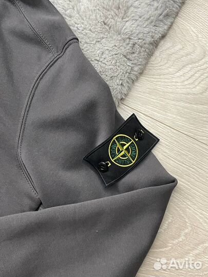 Зип-худи Stone Island серого цвета