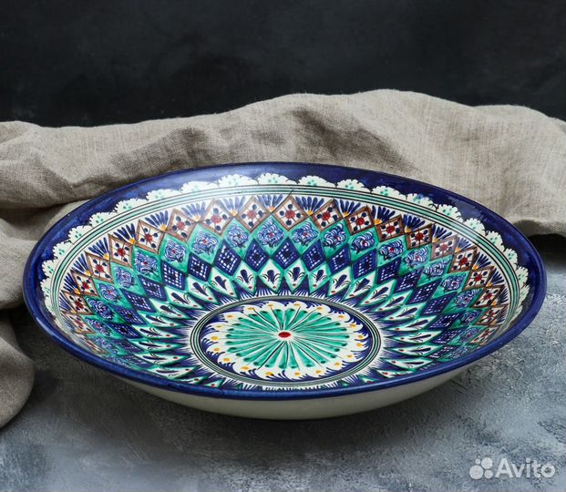 Ляган Риштан глубокий 33см