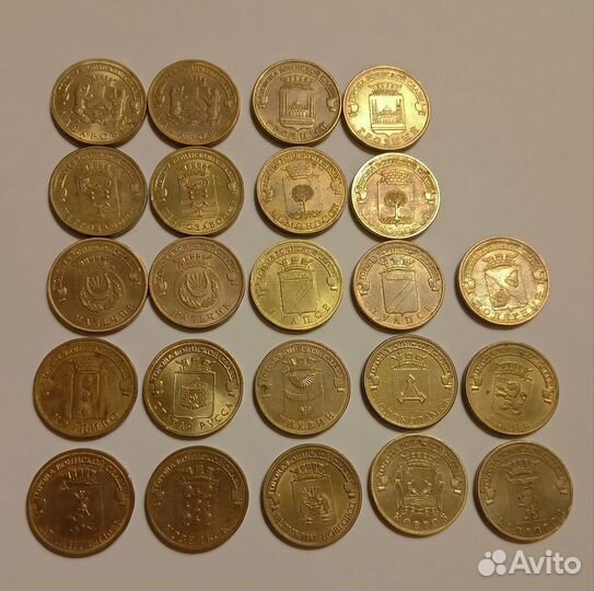 Юбилейные монеты 10 р. обмен