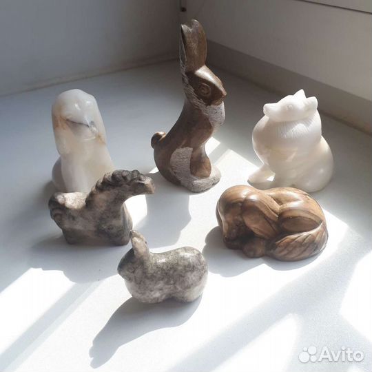 Статуэтки животных, СССР. Селенит, гипс