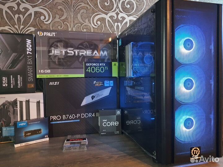 Мощный Пк RTX4070 12GB+Core i5 13490F/B760/750W