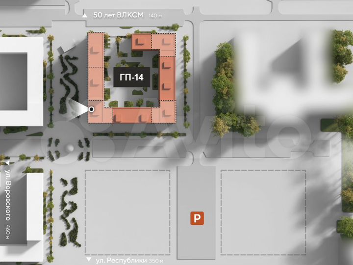 2-к. квартира, 58 м², 2/16 эт.