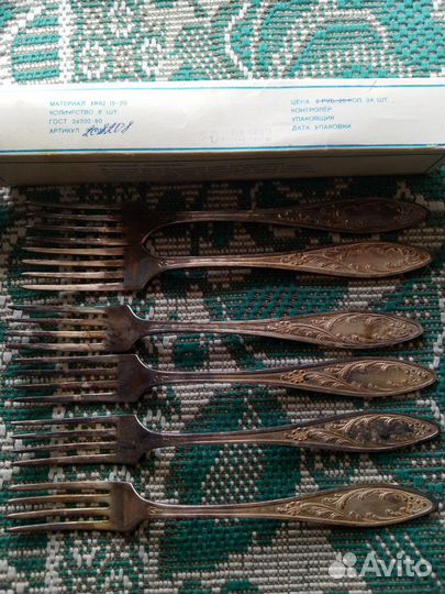 Ложки и вилки мельхиоровые посеребрённые