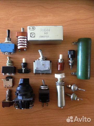 Радиодетали,реле,кнопки,тумблера СССР
