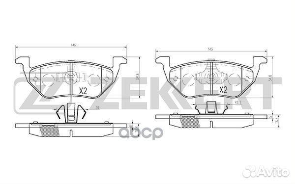 Колодки торм. диск. задн. Ford Maverick III 01