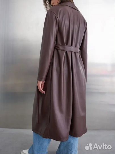 Кожаный тренч