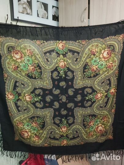 Павловопосадский платок шерсть СССР