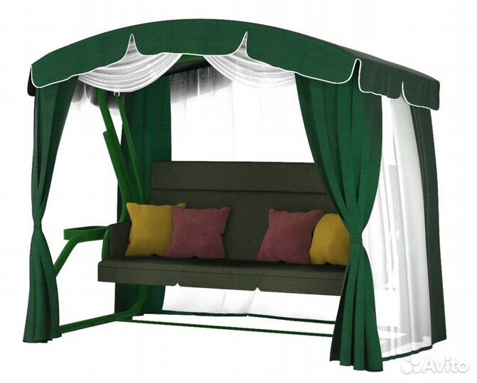 Качели садовые Бригантина Элит Lunar green 4-х мес