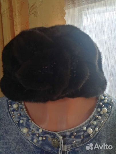Шапка норковая 58 размер женская
