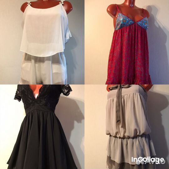 Коктейльные летние нарядные платья 40-42