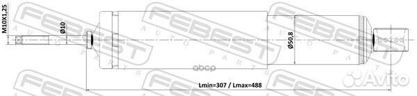 Амортизатор задний GAS.twin tube 14110007R Febest