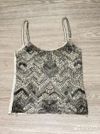 Топ с пайетками zara L