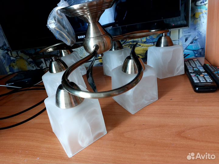 Люстра потолочная подвесная бу