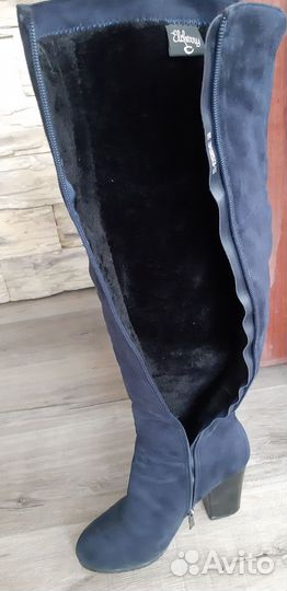 Сапоги зимние женские натуральная замша