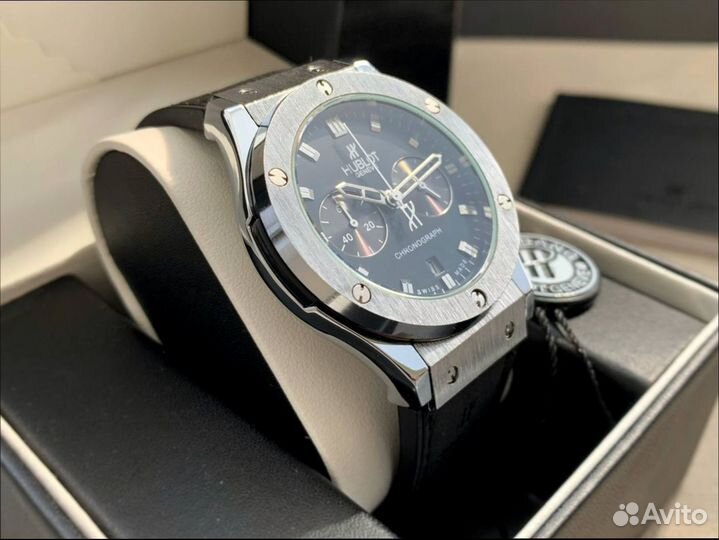 Часы мужские Hublot silver